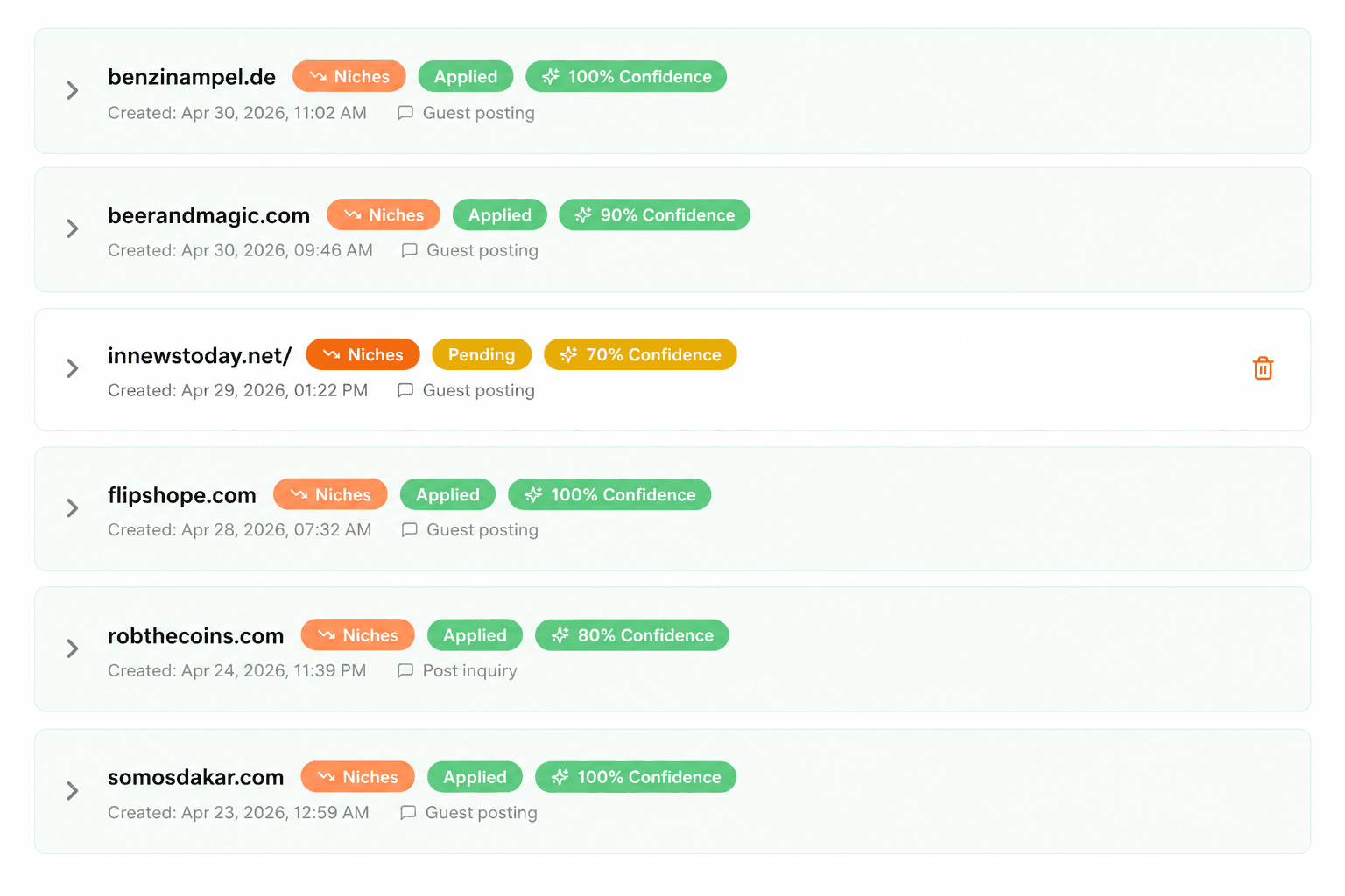 Marketplace publisher row with last-verified timestamp